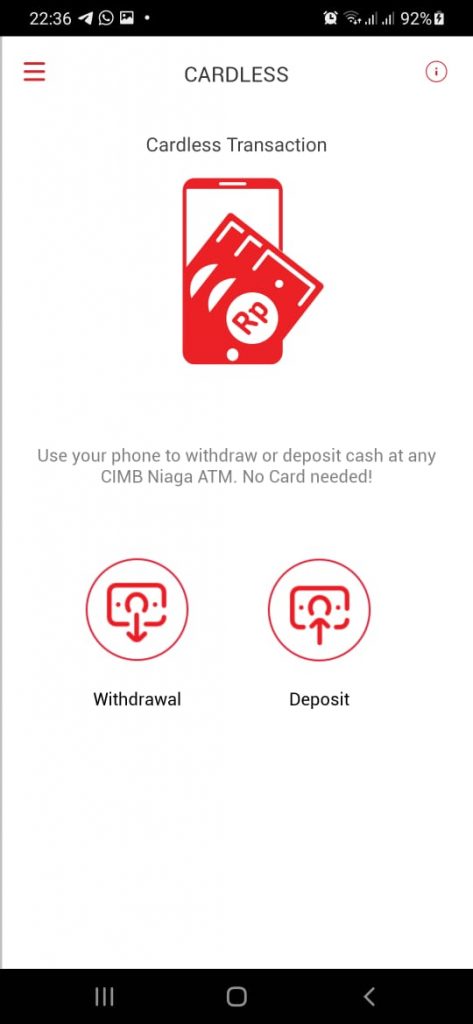 Cardless, tarik dan deposit tanpa kartu OCTO Mobile CIMB Niaga